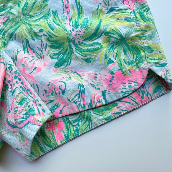 Lilly Pulitzer Adie Shorts Seasalt Blue on Parade 3.5" Inseam Size 6 EUC - Picture 3 of 9